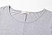 LARACE Women 3/4 Sleeve Tunic Top Loose Fit Flare T-Shirt(1X, Light Gray)