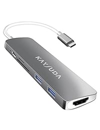 Kaysuda USB C Hub, USB Tipo C adaptador con USB PD suministro de energía con 4 K HDMI salida de vídeo, 2 USB 3.0 puerto, SD y TF lector de tarjetas puerto para Macbook Pro 2016 2017 Samsung S8 Plus, etc.