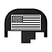 BASTION for Smith & Wesson M&P M2.0 9mm/.40 Cal/45 ACP Full Size ONLY Laser Engraved Rear Butt Cover Backplate - USA Flag