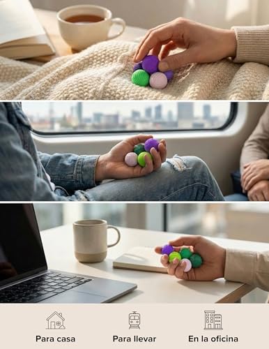 Magnetic Fidget Toys - Anti-Stress Toy with Magnetic Balls - Focus Points for Stress Relief and Concentration (Green-Purple)