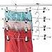 ZOBER Metal Skirt Hangers - Pack of 20 Space Saving Hangers - Chrome, Black - Non-Slip, Adjustable Clips for Skirts, Jeans, Pants