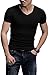 Sunshine Code Men's Tagless Slim Fit Muscle Cotton V-Neck Short Sleeve Undershirts T-Shirts