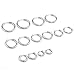 Zysta 2-10pcs Stainless Steel Silver Small Round Tube Endless Hoop Earrings, Hypoallergenic for Cartilage, Nose, Ears, Tragus