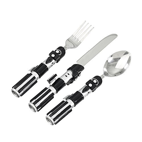 Star Wars Darth Vader Lightsaber cutlery set (spoon and knife & fork) / STAR WARS 2015 DARTH VADERS LIGHTSABER CUTLERY SET [parallel import goods] latest movie tableware
