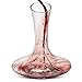 Crystal Wine Decanter Set, Hand Blown, 60 fluid oz - Wine Aerating Decanters with Elegant Black and Gold Velvet Sleeve - Drip-Free, Lead-Free, BPA-Free - Table Aerator Carafe