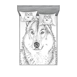 Ambesonne Animal Fitted Sheet & Pillow Sham