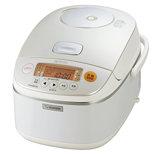 Click Here to See More Images ZOJIRUSHI IH Pressure Rice Cooker (10 Cup Capacity) White NP-BC18-WA