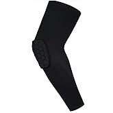 Arm Compression Sleeve Elbow Pads Honeycomb Padding for Support & Protection Football Basketball Volleyball