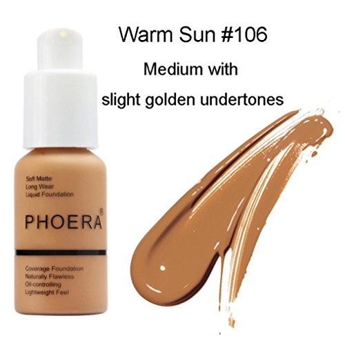 TiTCool Matte Oil Concealer Foundation Cream New 30ml PHOERA Concealer Liquid (F)
