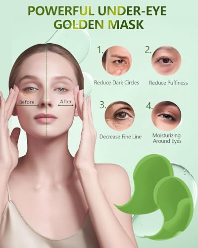 GLAMOUR RAPTURE 120 PCS CHLORELLA EYE PATCHES,COLLAGEN UNDER EYE MASK FOR PUFFY EYES & DARK CIRCLES, COMBAT FINE LINES AND WRINKLES,NON-IRRITATING UNDER EYE PATCHES