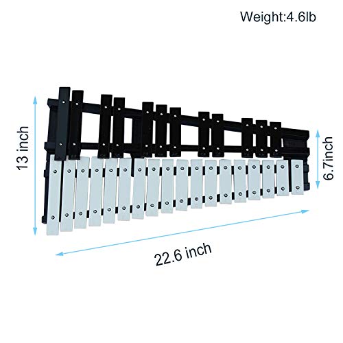 Professional Glockenspiel 30 Notes Foldable Aluminum Bars Children