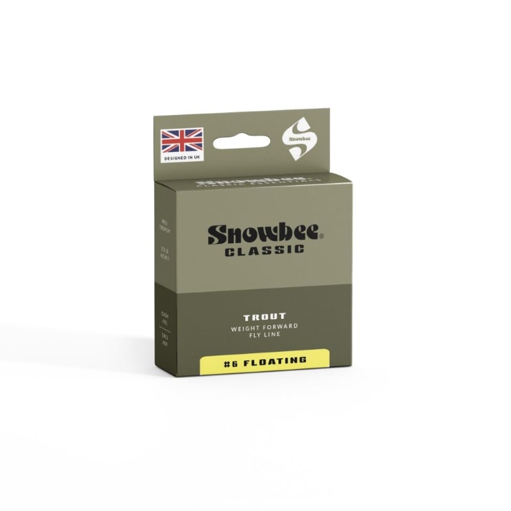 Snowbee Classic Floating Fly Line, Pale Yellow, WF8, Short Head Profile, Entry-Level Taper for Easy Casting and Turnover in Stillwater or River Fly Fishing