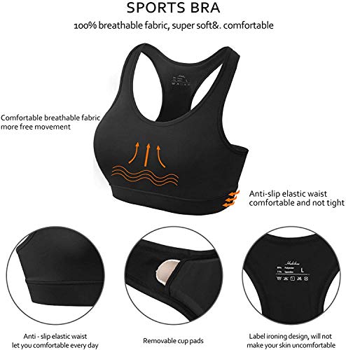 HBselect 3 Pack Comfort Sport Bras voor Vrouwen UK met afneembare BH-pads, draadloze naadloze plus size slaapbh's voor… - Image 3