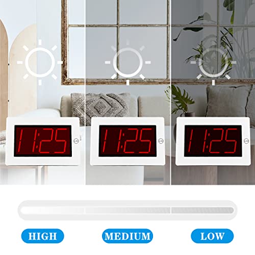 KWANWA Wall Clock, Digital Clock, 8" Extra Large Display, 3" Big LED