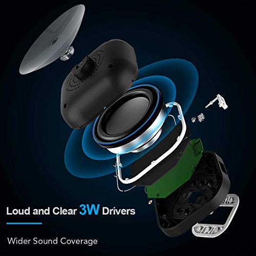 Bluetooth Shower Speaker Radio with LED Screen, AGPTEK Portable