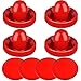 ONE250 Air Hockey Pushers and Red Air Hockey Pucks, Goal Handles Paddles Replacement Accessories for Game Tables (4 Striker, 4 Puck Pack) (Red)