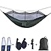 wu-hammock Mosquito Net Hammock Outdoor Super Light Parachute Cloth Double Hammock Camping Aerial Tent Army Green 260140Cmthumb 4