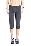 Nonwe Women's Quick Drying Breathable Zipper Pocket Capri Pants