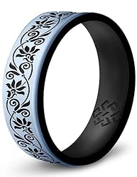 Knot Theory Floral Silicone Ring in Pastel Blue