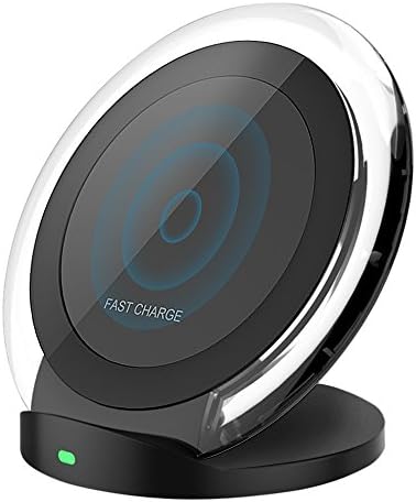 10W Quick Charging Dock for iPhone X, Galaxy Note 8 Fast Wireless Charger [Sleep-Friendly] and Wireless Charger Stand for Samsung Galaxy S8/S8 Plus/S7/S7 Edge/S6 Edge Plus/Note 5, iPhone 8/8 Plus
