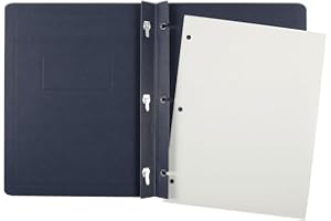 Oxford Duotangs, Paper File Folders, Letter Size, Dark Blue, 6 per Pack, Premium Presentation and Report Organizers with Embo