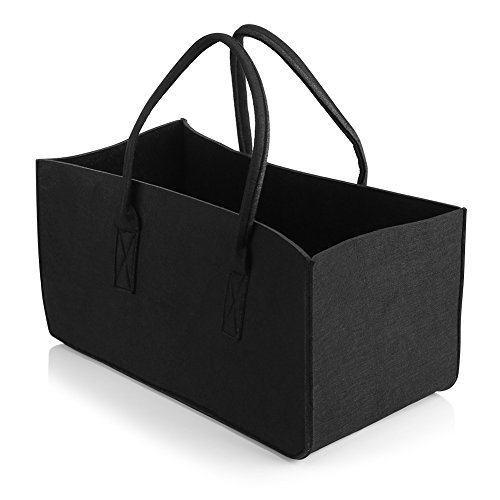 Delaman Felt Firewood Wood Bag Carrier Outdoor Camping Log Totes Holder Storage
