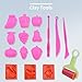 [3.5 Oz/Piece] 4 Block Soft Clay, White Ultra Light Air Dry Clay Set, DIY Slime Creative Craft Modeling Clay Kit, w/Tools and Accessories