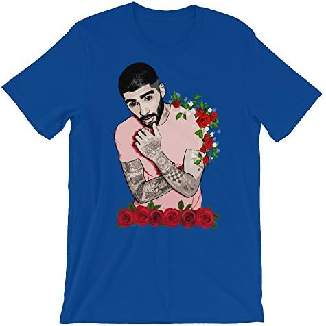 Zayn Malik Shirt - Zayn Malik Rose Shirt (Small, Royal Blue)