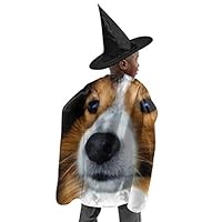 YUIOP Deluxe Halloween Children Costume Cute Shelties Wizard Witch Cloak Cape Robe and Hat Set