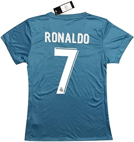 New #7 Ronaldo 2017/2018 Women's Real Madrid 3rd Jersey (Medium)