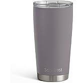 SANDJEST Gray Tumbler 20oz Stainless Steel Double Wall Vacuum Insulated, Travel Coffee Cup, Gifts for Men Women Birthday Christmas