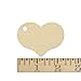 Craftparts Direct Wooden Heart Gift Tag Cutouts – 2-5/16 Inch Birch Plywood with Pre-Drilled Hole for DIY Crafts, Wedding Favors, and Decorations | 100 Pack