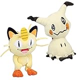 Pokémon 8" Meowth and Mimikyu Plush Stuffed Animal