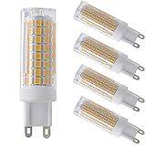 Ulight G9 led Light Bulbs 75W 100W Replacement, Halogen Bulbs Equivalent 850lm, Dimmable g9 led Bulbs AC110V 120V 130 Voltage Input, Warm White Pack of 4 (Warm White 3000K)