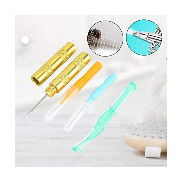 4 Stück Airbrush, Nylon Flaschenrohrreiniger Set Edelstahlhalter Airbrush Reinigung für Flaschengläser Strohreinigung – Bild 6