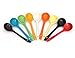 Mecai 6 inch long Ice cream soup spoons Set of 6 -Mixed Colors