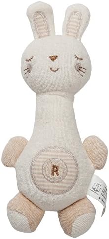 Squeeze , Shake and Sing Organic Rattle Toy Rabbit B-22007-2, Made by COTTONBEBE TOYS