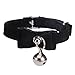 Black Cat Pet Collar kitten Velvet Bow Tie Neck Safety Bowtie With Bell by JUNDA