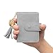Women's Mini Credit Card Case Wallet with ID Window and Card Holder purse 9 Colors（Grey）
