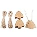 DECORA 100 Pieces Brown Kraft Paper Christmas Tree Gift Tags with Jute Twines for Gift Wrapping and Decoration