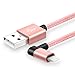 CableCreation Angled Lightning to USB Cable, 4 Feet 90 Degree iPhone Charger and Data Cable [MFi Certified], Compatible iPhone 11 Pro Max XR X Xs Max 8 7 Plus 6S 6 5 iPad iPod, Rose Gold