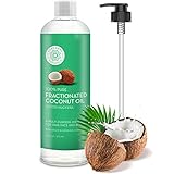 Pure Body Naturals Premium Fractionated Fine Coconut Oil for Skin or Hair 16 Ounce, 16 Fl. Oz.