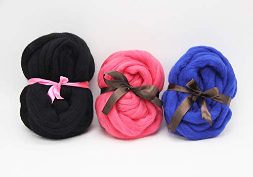2 Needle+Felting+Wool+Roving+Top