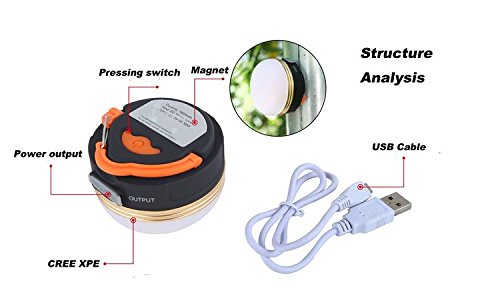 Outdoor Camping Hiking Light Lantern Rechargeable Led Usb Tent Light Lamp By Gokustore (884260732105)