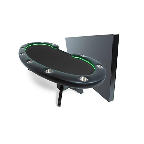 BBO Poker Lumen HD Lighted Poker Table for 10 Players, 101.5 x 46Inch