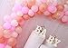 Zabyky 110 Pack Pink Gold Confetti Rose Gold Balloons, Balloon Garland Kit, 16ft Balloon Strip for Wedding, Baby Shower, Birthday Party Decorations (Pink and Gold Confetti)
