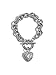 G by GUESS Women's Rhinestone Heart Toggle Bracelet