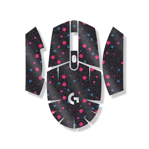 Glossy Glitter Mouse Skin Compatible with Logitech G305 Lightspeed - Magenta Do…
