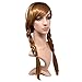 Blisstime Princess Elsa Cosplay Anna Wig for Christmas Gift Brown Long Weaving Braid Costume Cosplay Blisstime Wig with Free Wig Cap (Anna)