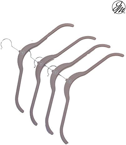 20 Pack Joy Mangano Huggable Shirt Hangers Women Felt Multiple Colors (20, Lavender/Chrome)